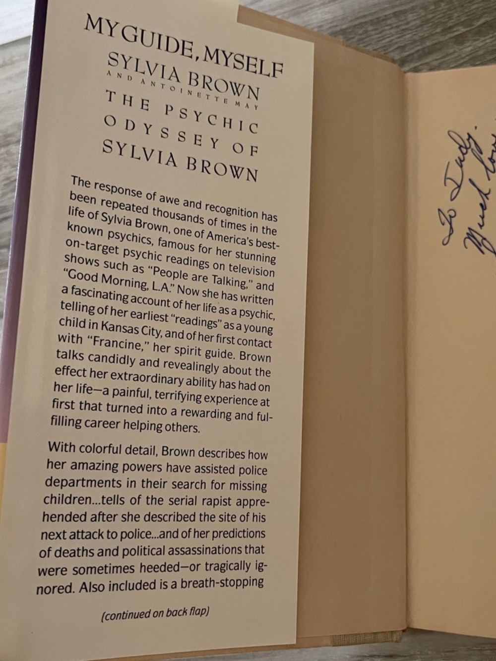 Rare Signed Sylvia Browne Book from 1990 - Picture 9 of 16